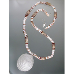 Shell and Salwag Nut Necklace