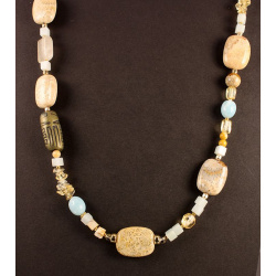 Beach Colors Gemstone Bead Necklace