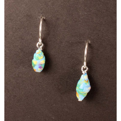 Tiny rolled polymer bead earrings